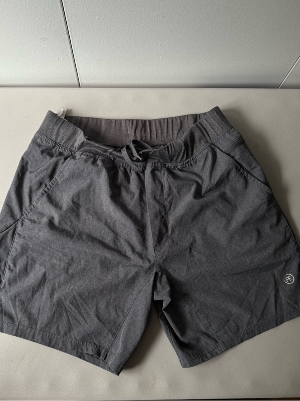 Perry Ellis Charcoal Athletic Drawstring Shorts